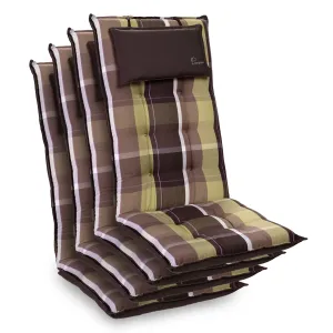 Blumfeldt Sylt, čalouněná podložka, podložka na židli, podložka na výše polohovací křeslo, polštář, polyester, 50 × 120 × 9 cm, 4x čalounění #759558
