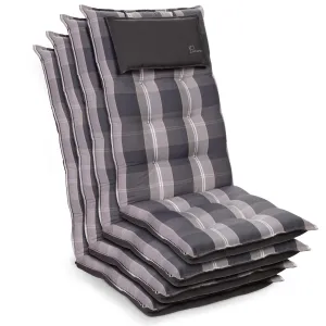 Blumfeldt Sylt, čalouněná podložka, podložka na židli, podložka na výše polohovací křeslo, polštář, polyester, 50 × 120 × 9 cm, 4 x sedák
