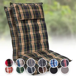 Blumfeldt Sylt, čalouněná podložka, podložka na židli, podložka na výše polohovací křeslo, polštář, polyester, 50 × 120 × 9 cm, 2x podložka #759541