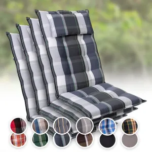 Blumfeldt Sylt, čalouněná podložka, podložka na židli, podložka na výše polohovací křeslo, polštář, polyester, 50 × 120 × 9 cm, 4 x čalounění #759550