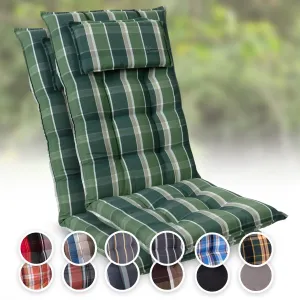 Blumfeldt Sylt, čalouněná podložka, podložka na židli, podložka na výše polohovací křeslo, polštář, polyester, 50 × 120 × 9 cm, 2x čalounění #759546
