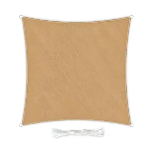 Blumfeldt Čtvercová sluneční clona, 5 × 5 m, polyester, prodyšná #760175