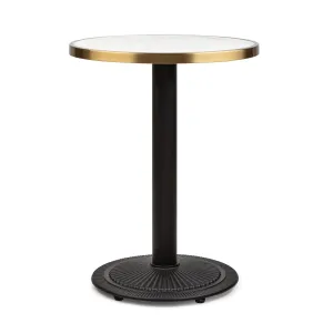 Blumfeldt Patras Jewel, mramorový stolek, secesní styl, Ø57,5cm, v:75cm, litinový stojan #759172