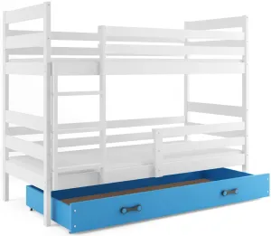 BMS Dětská patrová postel ERYK | bílá Barva: bílá / modrá, Rozměr: 160 x 80 cm #5339121
