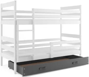 BMS Dětská patrová postel ERYK | bílá Barva: bílá / šedá, Rozměr: 160 x 80 cm #5339119