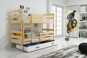 BMS Dětská patrová postel ERYK | borovice Barva: Borovice / bílá, Rozměr: 190 x 80 cm #5339136