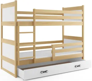 BMS Dětská patrová postel RICO | borovice 80 x 160 cm Barva: Bílá #5341442