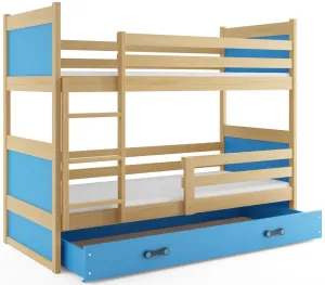 BMS Dětská patrová postel RICO | borovice 80 x 160 cm Barva: Modrá #5341444