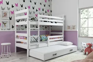 BMS Dětská patrová postel s přistýlkou Eryk 3 | bílá Barva: Bílá / bílá, Rozměr: 160 x 80 cm #5339202