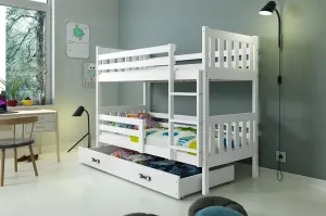 BMS Patrová dětská postel CARINO | 80 x 190 cm Barva: Bílá / bílá #5341615