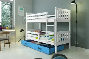 BMS Patrová dětská postel CARINO | 80 x 190 cm Barva: bílá / modrá #5341619