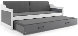 BMS Dětská postel s přistýlkou DAWID | bílá 80 x 190 cm Barva: Šedá