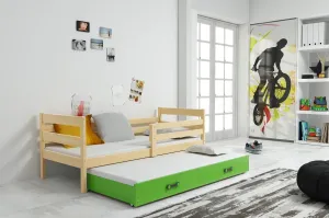BMS Dětská postel s přistýlkou Eryk 2 | borovice Barva: Borovice / zelená, Rozměr: 190 x 80 cm