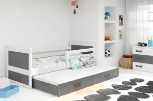 BMS Dětská postel s přistýlkou RICO 2 | bílá 80x190 cm Barva: Šedá