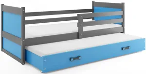 BMS Dětská postel s přistýlkou RICO 2 | šedá 80 x 190 cm Barva: Modrá