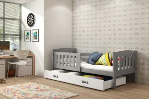 BMS Dětská postel KUBUŠ 1 s úložným prostorem | šedá Barva: Šedá / bílá, Rozměr: 190 x 80 cm #5339271