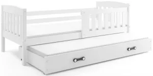 BMS Dětská postel KUBUŠ 2 s přistýlkou | bílá Barva: Bílá / bílá, Rozměr: 190 x 80 cm