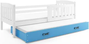 BMS Dětská postel KUBUŠ 2 s přistýlkou | bílá Barva: bílá / modrá, Rozměr: 190 x 80 cm #5339283