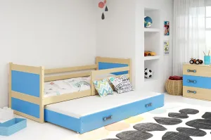 BMS Dětská postel s přistýlkou RICO 2 | borovice 80 x 190 cm Barva: Modrá