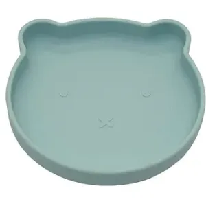 Bo Jungle silikonový talíř s přísavkou Bear Pastel Blue #4918343