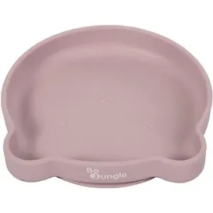Bo Jungle silikonový talíř s přísavkou Bear Pastel Pink