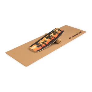 BoarderKING Indoorboard Curved, balanční deska, podložka, válec, dřevo/korek #759406