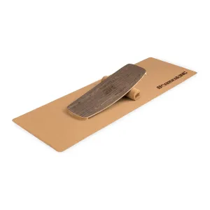 BoarderKING Indoorboard Curved, balanční deska, podložka, válec, dřevo/korek #759408