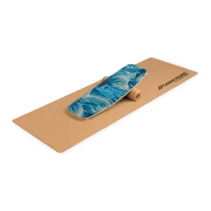 BoarderKING Indoorboard Curved, balanční deska, podložka, válec, dřevo/korek #761232