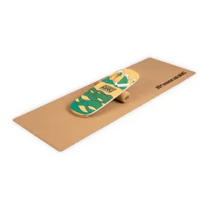 BoarderKING Indoorboard Flow, balanční deska, podložka, válec, dřevo/korek #759409