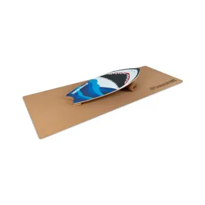 BoarderKING Indoorboard Wave, balanční deska, podložka, válec, dřevo/korek #759390