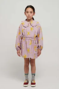 Dětská bavlněná sukně Bobo Choses fialová barva, mini