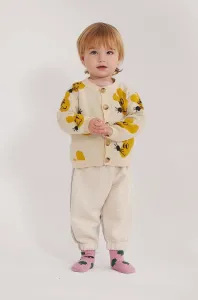 Dětský bavlněný kardigan Bobo Choses béžová barva