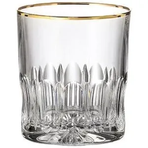 Bohemia Crystal Sada sklenic na whisky 2 ks 300 ml DAISY LINE GOLD