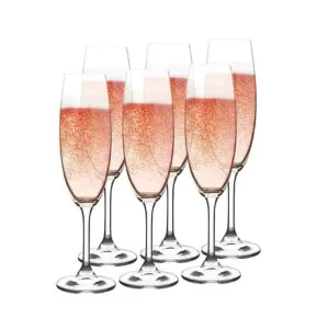 Bohemia Crystal Sklenice na šampaňské LARA 220ml 6ks #4914876