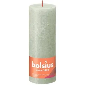 BOLSIUS rustikální sloupová mlhavě zelená 190 × 68 mm