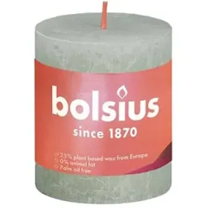 BOLSIUS rustikální svíčka mlhavě zelená 80 × 68 mm