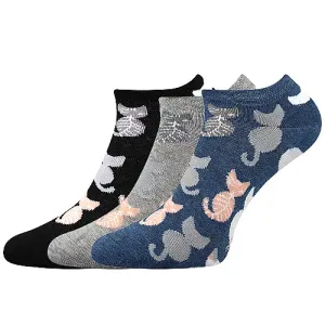 Dámské kotníkové ponožky Boma - Piki 54, kočky Barva: Mix barev, Velikost: 35-38