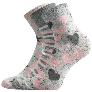 Dámské ponožky Boma - Ivana 49, šedá / růžová Barva: Mix barev, Velikost: 35-38