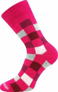 Dámské ponožky Boma - spací, kostka, růžová Barva: Růžová, Velikost: 35-38