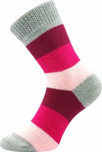 Dámské ponožky Boma - spací, pruh, růžová/ šedá Barva: Růžová, Velikost: 35-38