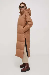 Péřová bunda Bomboogie Anvers dámská, hnědá barva, zimní, oversize #6112472