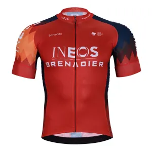 BONAVELO Cyklistický dres s krátkým rukávem - INEOS GRENADIERS '24 - červená/modrá 4XL #6164402