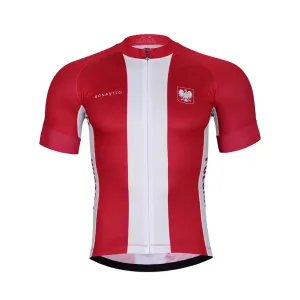 BONAVELO Cyklistický dres s krátkým rukávem - POLAND II. - červená/bílá XS