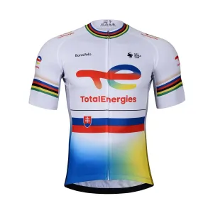 BONAVELO Cyklistický dres s krátkým rukávem - TOTAL ENERGIES 2023 - červená/modrá/bílá/žlutá S #2517333