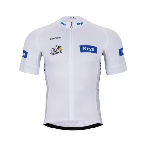BONAVELO Cyklistický dres s krátkým rukávem - TOUR DE FRANCE 2024 - bílá
