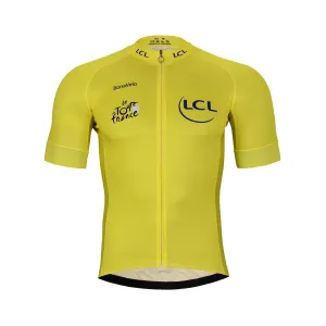 BONAVELO Cyklistický dres s krátkým rukávem - TOUR DE FRANCE 2024 - žlutá 5XL