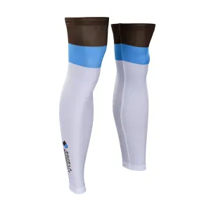 BONAVELO Cyklistické návleky na nohy - AG2R 2020 - bílá/hnědá/modrá S