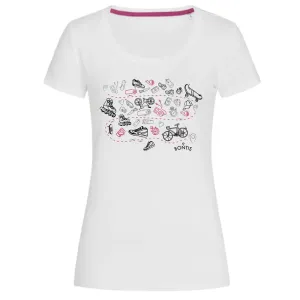 Bontis Dámské tričko SPORT - Bílá / růžová | XL