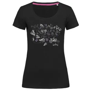 Bontis Dámské tričko SPORT - Černá / fialová | S