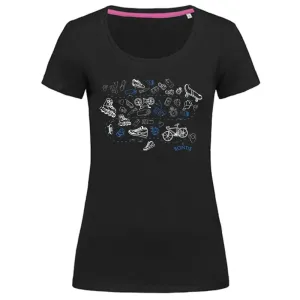 Bontis Dámské tričko SPORT - Černá / modrá | XL
